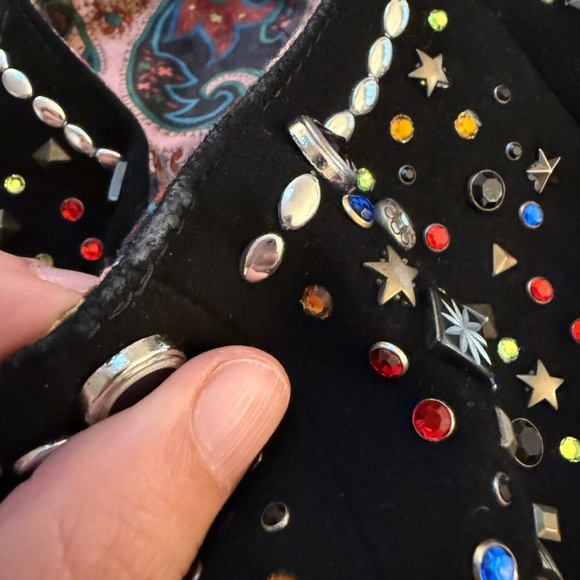 ETRO Suede Fringe Jeweled Biker Vest RARE 40 - Picture 7 of 10